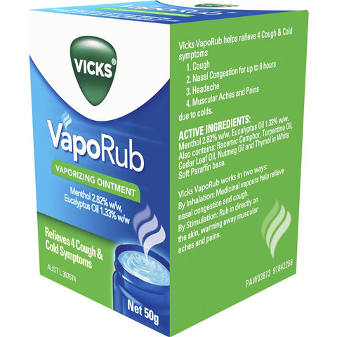 Vicks Vaporub Decongestant Rub 50g