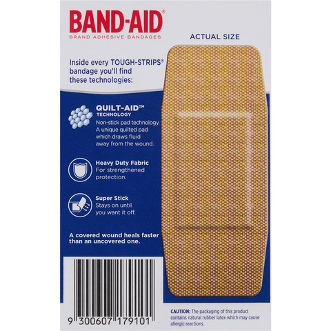 Band-aid Tough Strips Extra Large Fabric Bandages 10 Pack