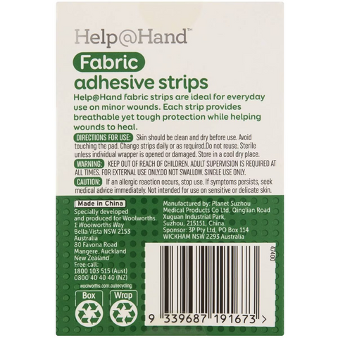 Help@hand Bandaids Fabric Strips 50 Pack