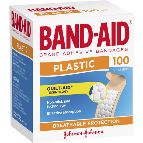 Band-aid Plastic Strips 100 Pack