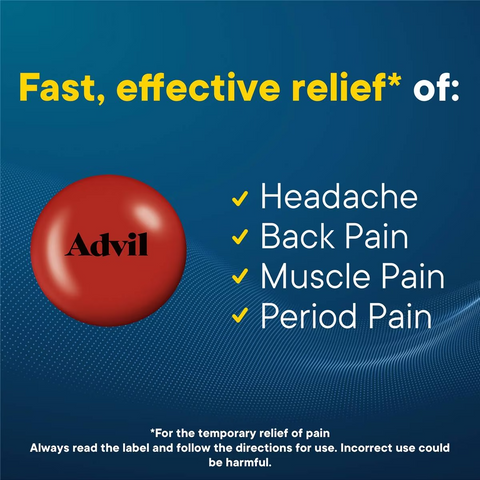 Advil Tablets 200mg Ibuprofen Pain & Fever Relief 24 Pack