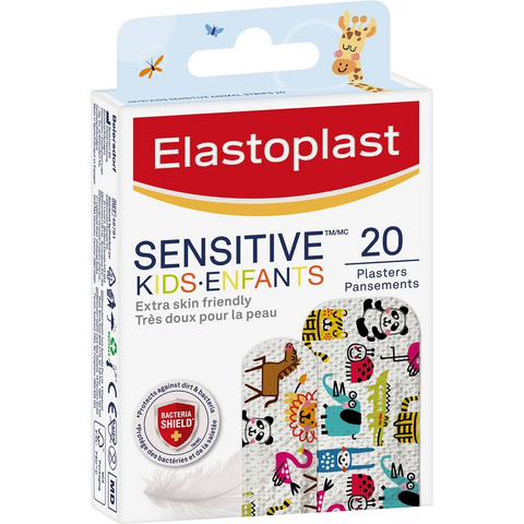 Elastoplast Sensitive Plasters For Kids With Animal Print 20 Pack