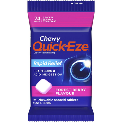 Quick-eze Antacids Forest Berry 24 Pack