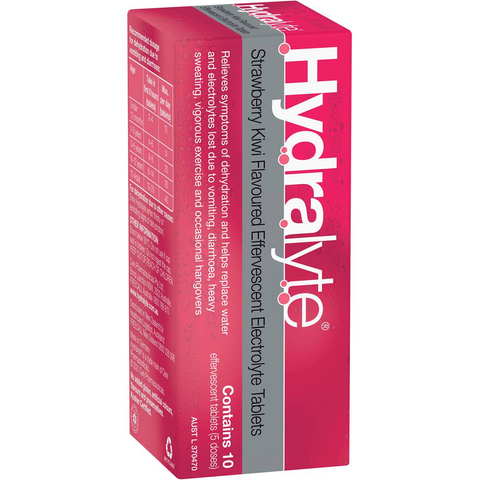 Hydralyte Effervescent Electrolyte Tablets Kiwi Strawberry 10 Pack