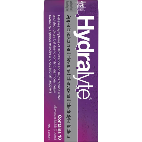 Hydralyte Effervescent Electrolyte Tablets Apple Blackcurrant 10 Pack