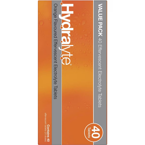 Hydralyte Orange Effervescent Tablets 40 Pack