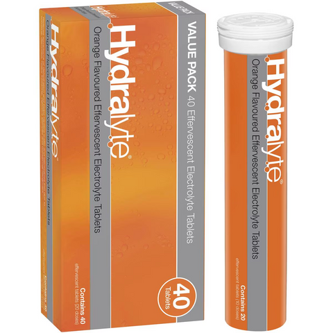 Hydralyte Orange Effervescent Tablets 40 Pack