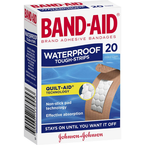 Band-aid Waterproof Tough Strips 20 Pack