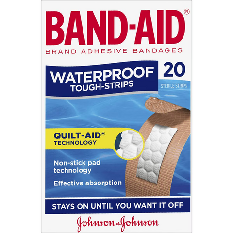 Band-aid Waterproof Tough Strips 20 Pack