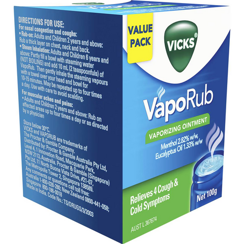 Vicks Vaporub Decongestant Rub 100g