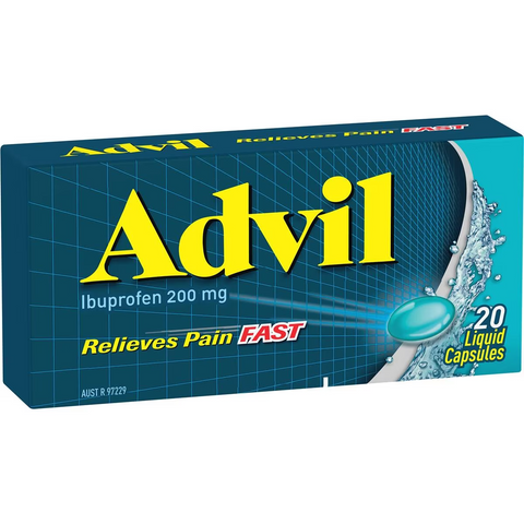 Advil Liquid Capsules Ibuprofen Pain & Fever Relief 20 Pack