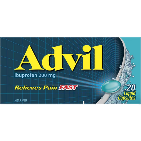 Advil Liquid Capsules Ibuprofen Pain & Fever Relief 20 Pack