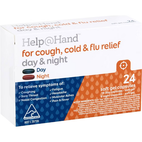 Help@hand Cough, Cold & Flu Soft Gel Caps 24 Pack