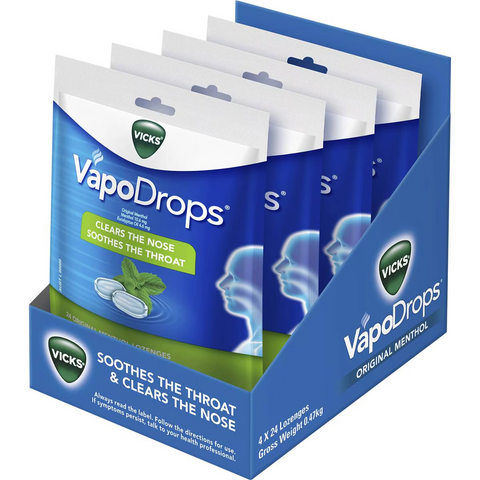 Vicks Vapodrop Throat Lozenges Original 24 Pack