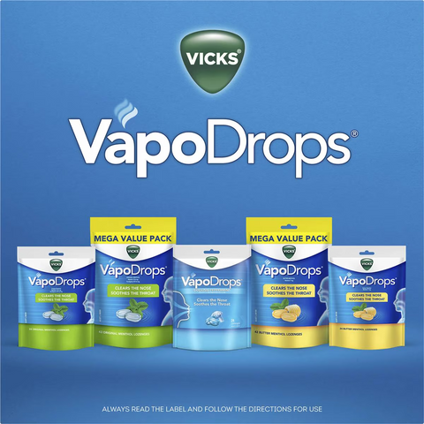 Vicks Vapodrop Throat Lozenges Original 24 Pack