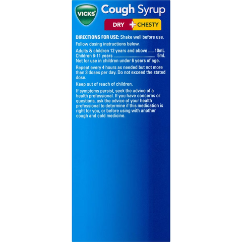 Vicks Cough Syrup Dry & Chesty 200ml