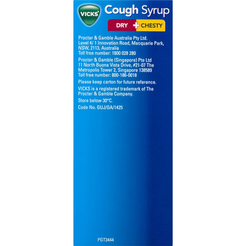 Vicks Cough Syrup Dry & Chesty 200ml