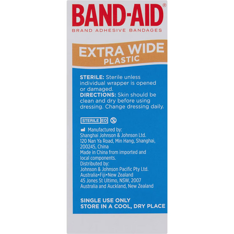 Band-aid Extra Wide Plastic Strips 40 Pack