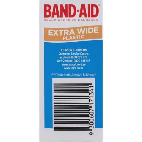 Band-aid Extra Wide Plastic Strips 40 Pack