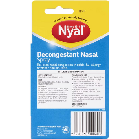 Nyal Decongestant Nasal Spray 15ml