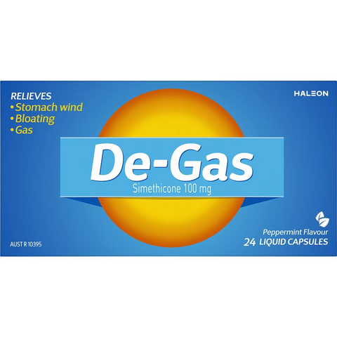 De-gas Helps To Relieve Stomach Wind Bloating & Gas 24 Pack