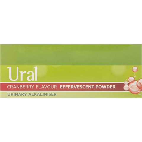 Ural Effervescent Powder Sachets Cranberry 20 Pack