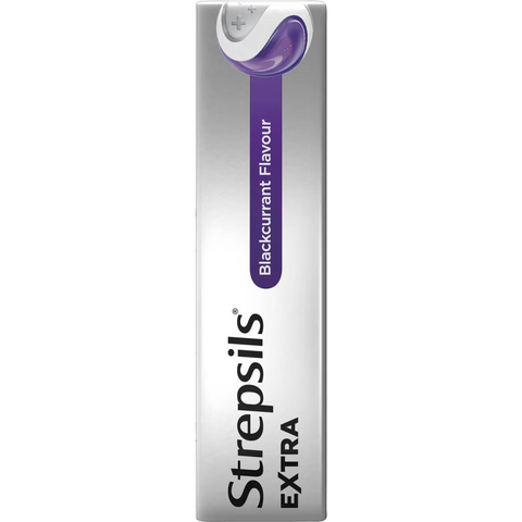 Strepsils Extra Blackcurrant Sore Throat Fast Numbing Throat Lozenges 16 Pack