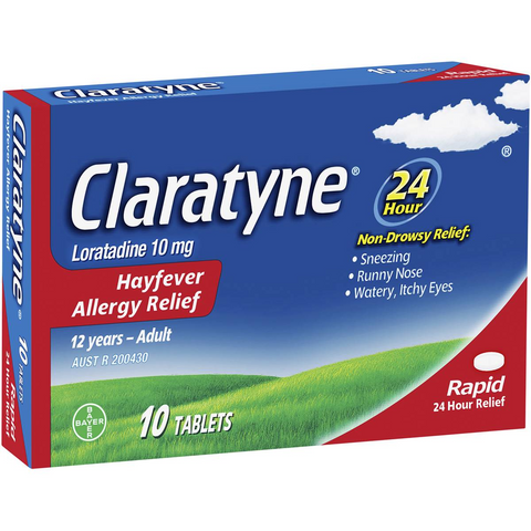 Claratyne Hayfever Allergy Relief Antihistamine Tablets 10 Pack