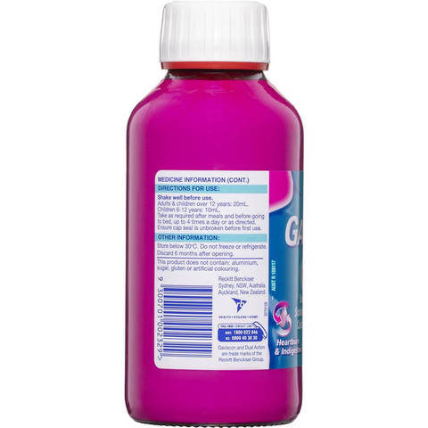 Gaviscon Dual Action Heartburn & Indigestion Liquid Peppermint 300ml