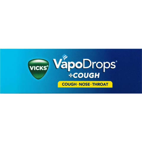 Vicks Vapodrop & Cough Sore Throat Lozenges Honey Lemon 36 Pack