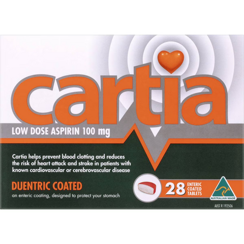 Cartia Low Dose Aspirin 100mg Tablets 28 Pack