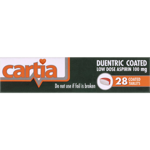 Cartia Low Dose Aspirin 100mg Tablets 28 Pack