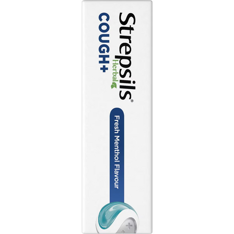 Strepsils Herbal Cough Blocked Nose Sore Throat Lozenges Fresh Menthol 16