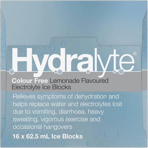 Hydralyte Electrolyte Ice Block Lemonade 16 Pack