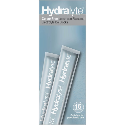 Hydralyte Electrolyte Ice Block Lemonade 16 Pack