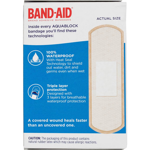 Band-aid Waterproof Aquablock Sterile Strips 40 Pack