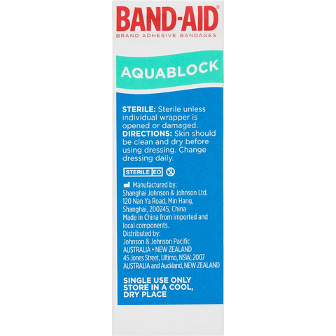 Band-aid Waterproof Aquablock Sterile Strips 40 Pack