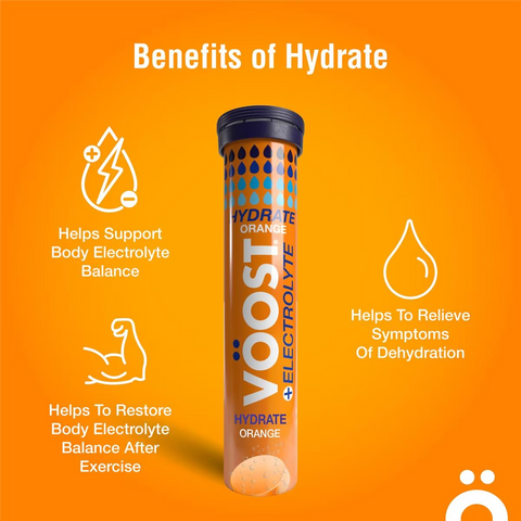 Voost Hydrate & Electrolyte Tablets Orange Flavour 20 Pack