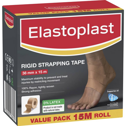 Elastoplast Rigid Strapping Tape For Prevention & Support 15m Each