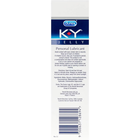 Durex Ky Personal Lubricant Gel For Use With Condoms 100g