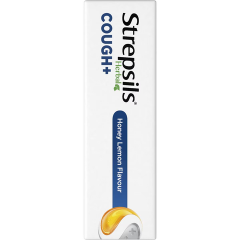 Strepsils Herbal Cough Blocked Nose Sore Throat Lozenges Honey Lemon 16