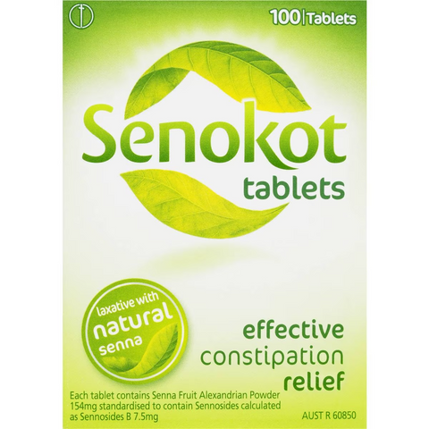 Senokot Laxatives Senna Tablets 100 Pack