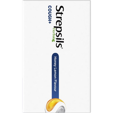 Strepsils Herbal Cough Blocked Nose Sore Throat Lozenges Honey Lemon 32