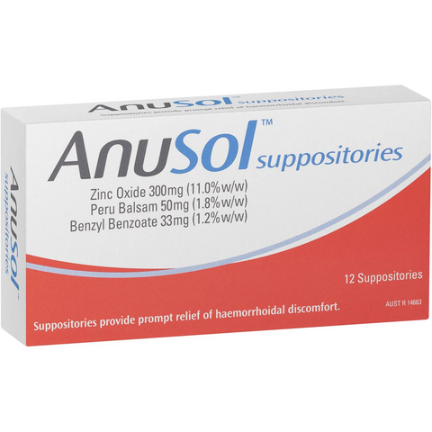 Anusol Haemorrhoidal Suppositories 12 Pack