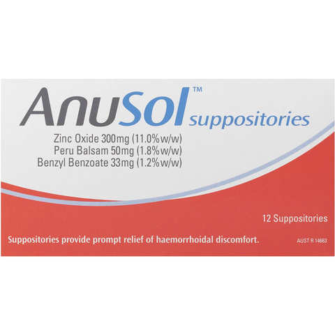 Anusol Haemorrhoidal Suppositories 12 Pack