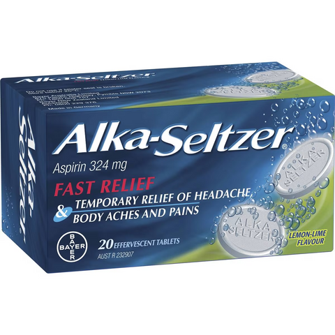 Alka-seltzer Lemon-lime Effervescent Tablets 20 Pack