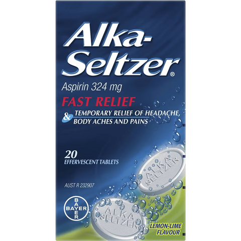 Alka-seltzer Lemon-lime Effervescent Tablets 20 Pack