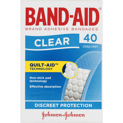 Band-aid Clear Strips 40 Pack