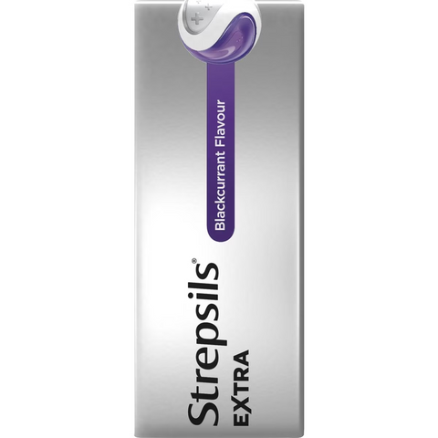 Strepsils Extra Blackcurrant Fast Numbing Pain Relief Lozenges 36 Pack