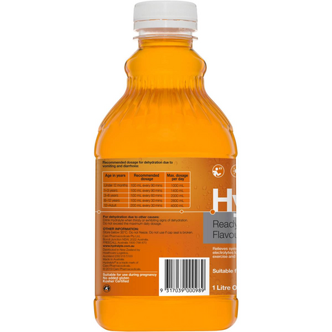 Hydralyte Electrolyte Solution Orange 1l